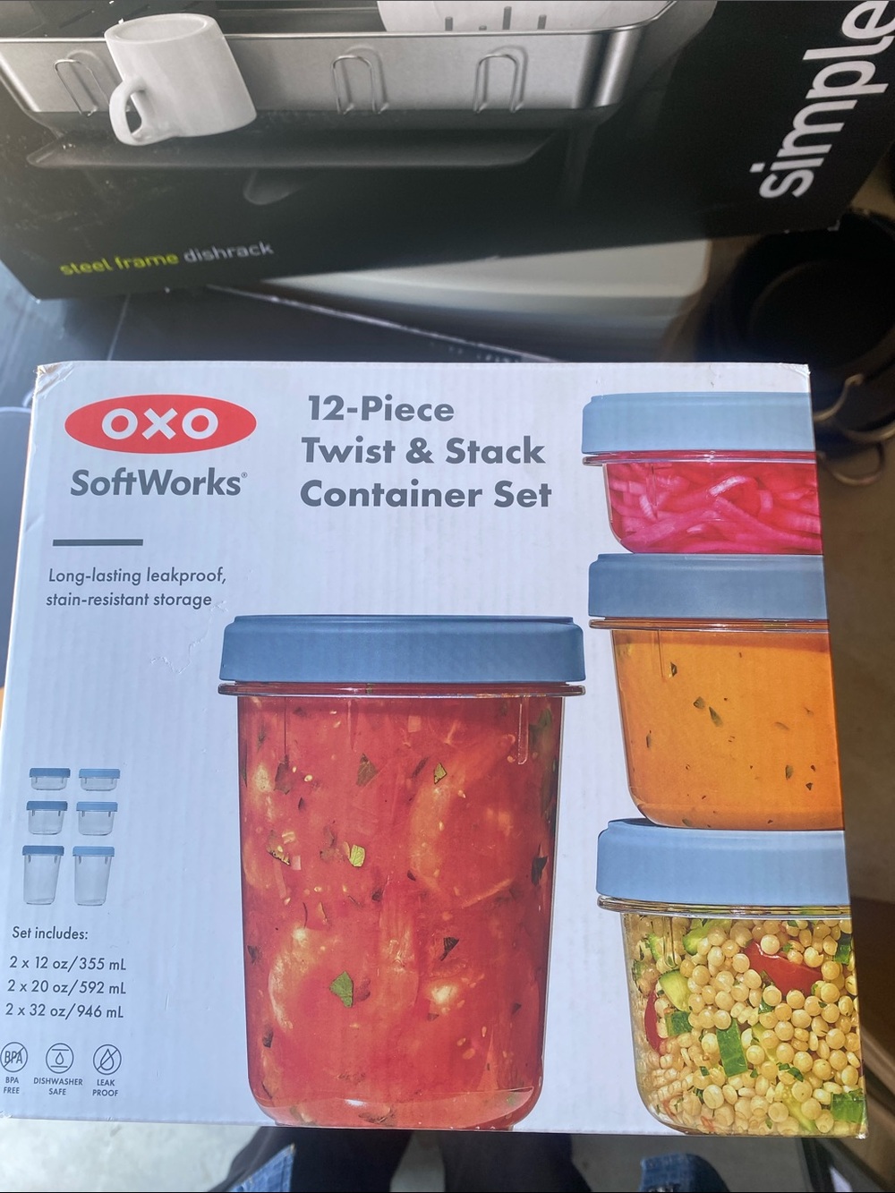 OXO SoftWorks Clear Food Containers with Light Blue Lids. No offers